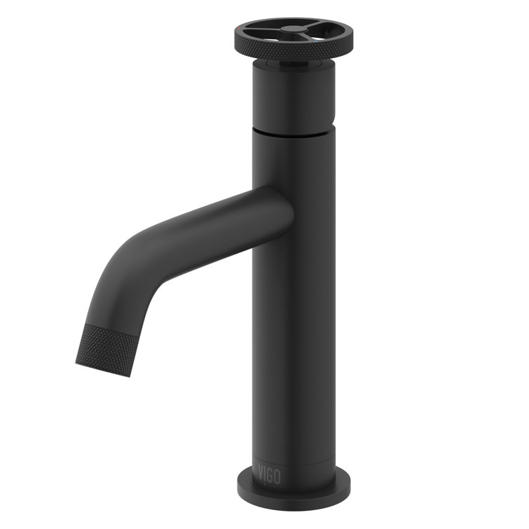 Matte Black Brass Single Handle Bathroom Faucet