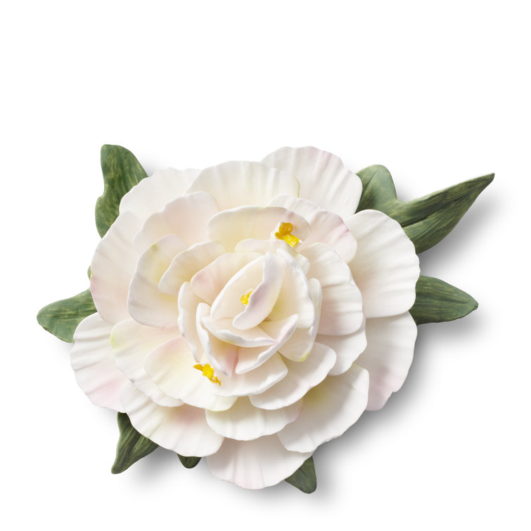 White Porcelain Flower Accent Object