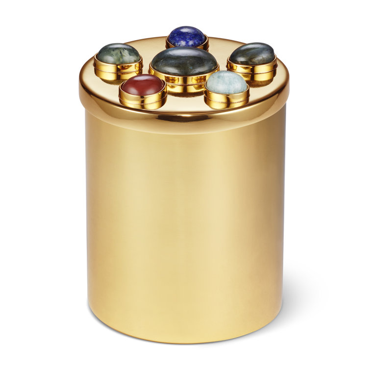 Gemstone Brass Handmade Votive Candle Holder