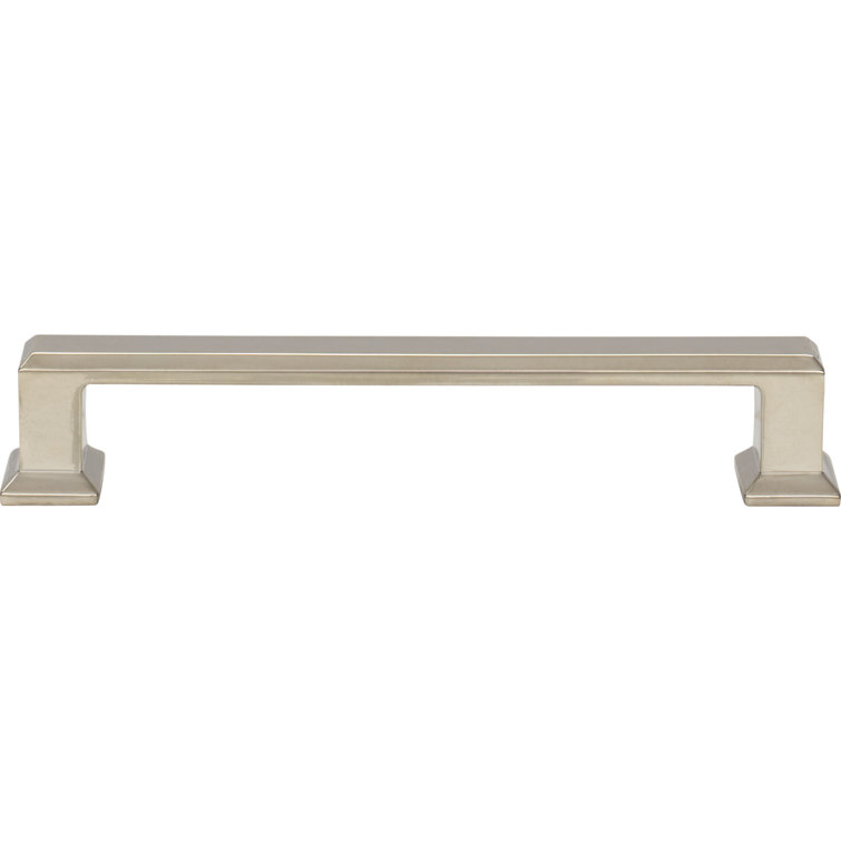 Polished Nickel Transitional Cabinet Handle with Mounting Hardware