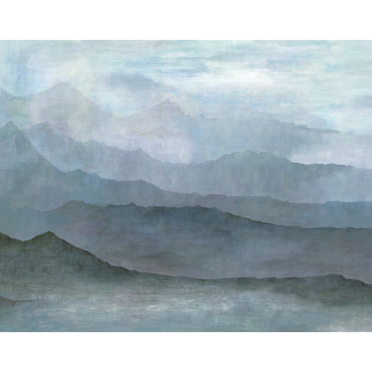 Blue Misty Mountains Non-Pasted Washable Wall Mural