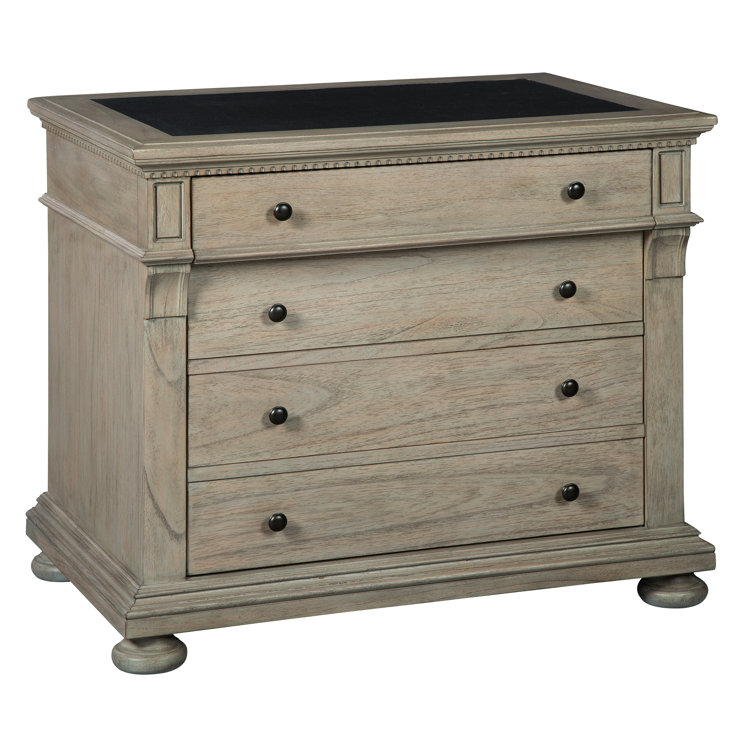 Traditional Driftwood 2-Drawer Lockable Lateral File Cabinet