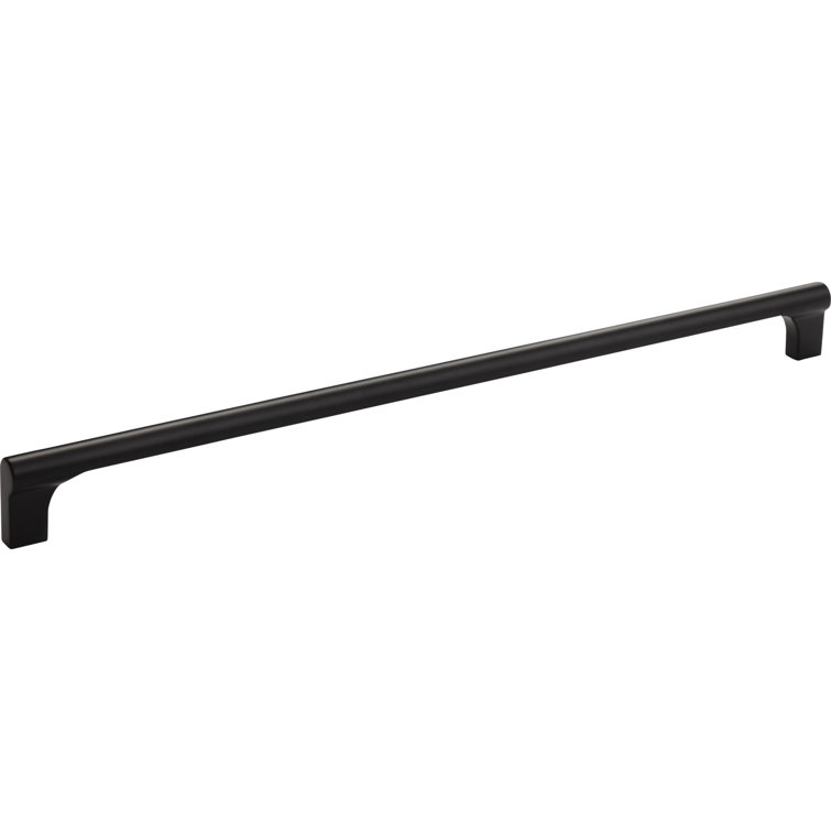 Matte Black Modern 12-Inch Bar Cabinet Handle with Mounting Hardware