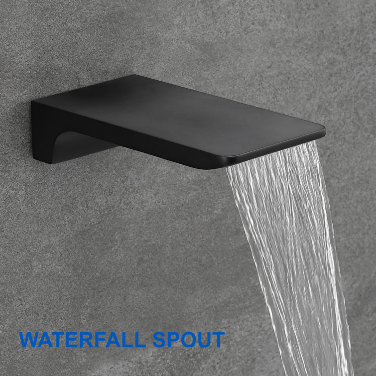 Matte Black Multi-Function Wall Mounted Shower System with Handheld