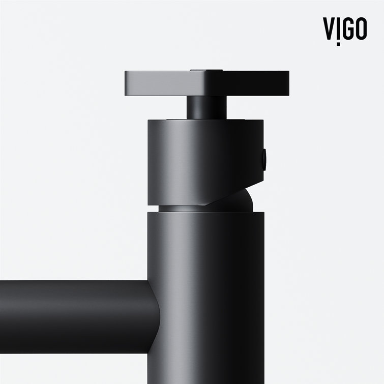 Matte Black Brass Single Handle Vessel Sink Faucet