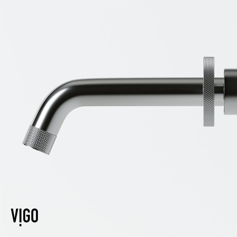 Cass Brushed Nickel Wall Mount Bathroom Faucet