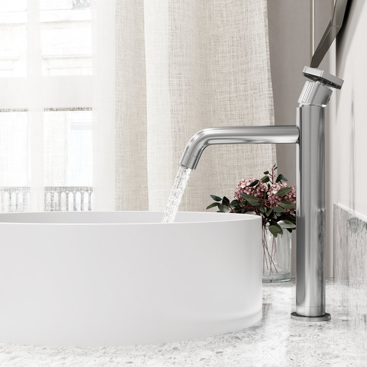 Ruxton Modern Chrome Single-Handle Vessel Bathroom Faucet