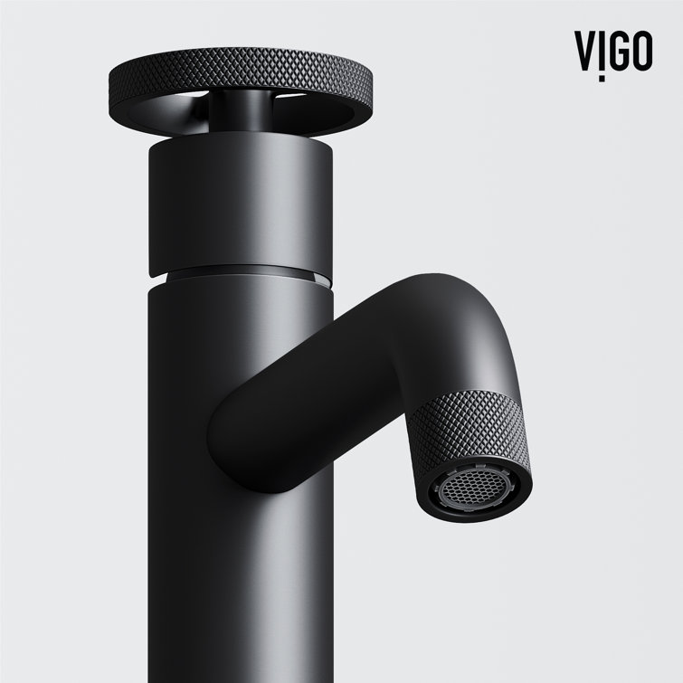 Cass Industrial-Chic Matte Black Nickel Vessel Bathroom Faucet