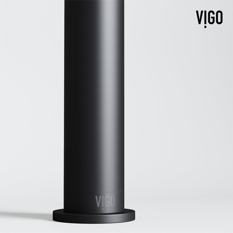 Cass Industrial-Chic Matte Black Nickel Vessel Bathroom Faucet