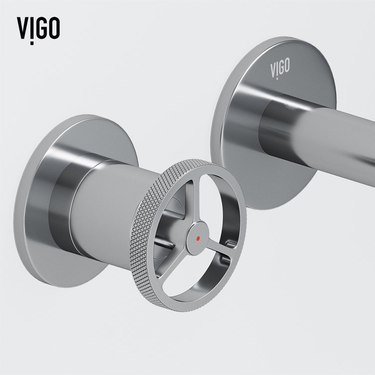 Brooklyn Inspired Industrial-Chic Chrome Wall Mount Bathroom Faucet