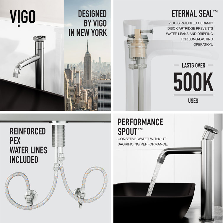 Cass Brushed Nickel Single Handle Vessel Faucet
