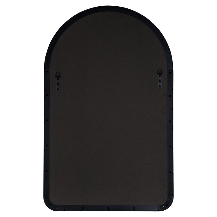 Silver Arched Metal Frame Vertical Wall Mirror