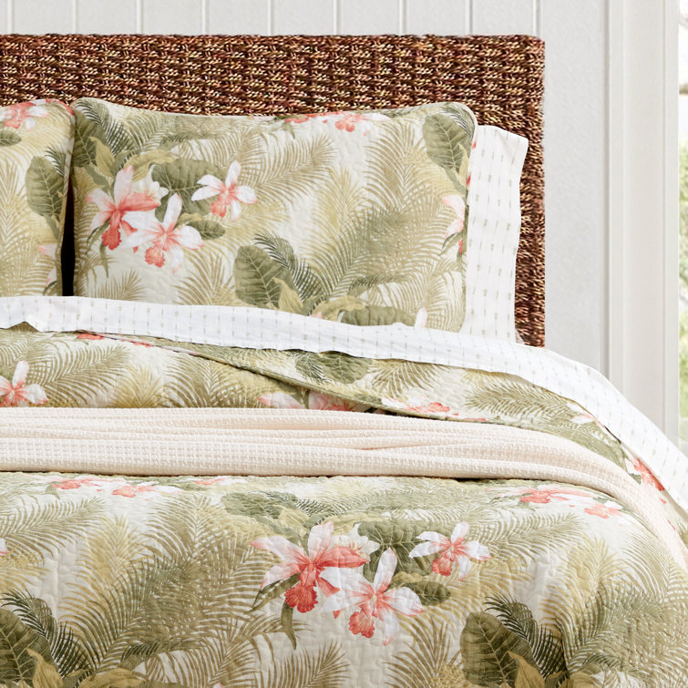 White Twin Cotton Reversible Quilt Set