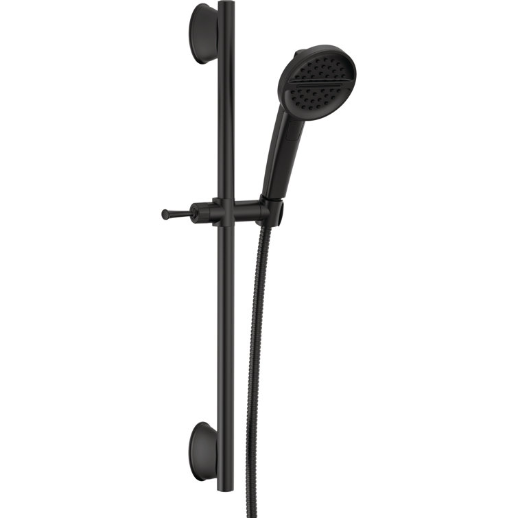 Matte Black Adjustable Handheld Shower with Slide Bar
