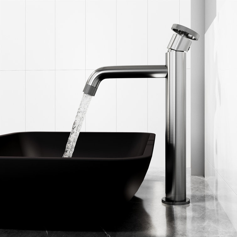 Cass Brushed Nickel Single Handle Vessel Faucet