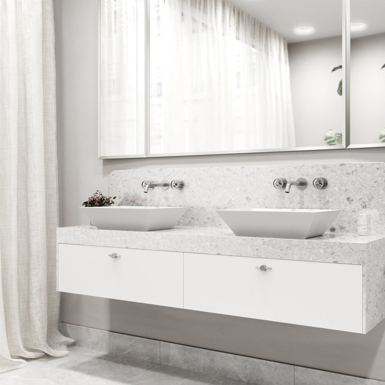Brooklyn Inspired Industrial-Chic Chrome Wall Mount Bathroom Faucet
