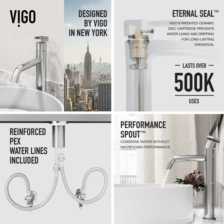 Ruxton Modern Chrome Single-Handle Vessel Bathroom Faucet
