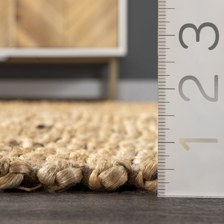 Hallie Natural Jute Braided Handmade 3' x 5' Area Rug
