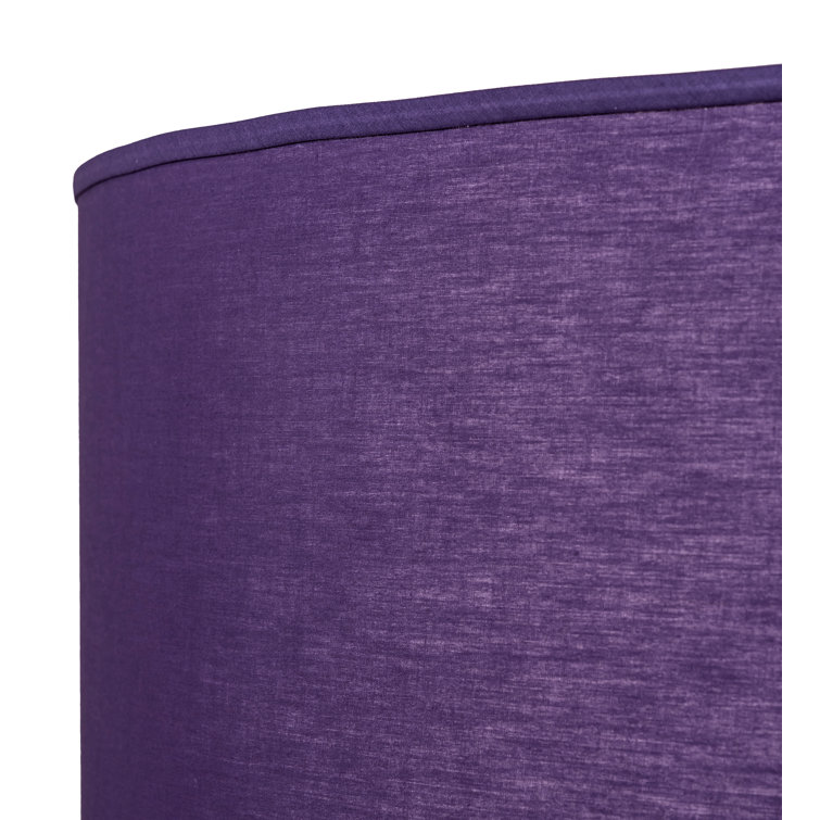 Violet and Silver 8-Light Fabric and Acrylic Pendant