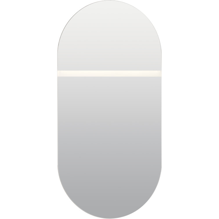 Radana 28" Frameless Aluminum LED Vanity Mirror with Touch Dimmer