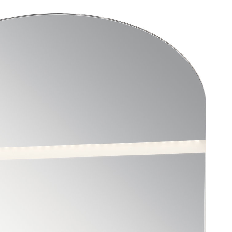 Radana 28" Frameless Aluminum LED Vanity Mirror with Touch Dimmer