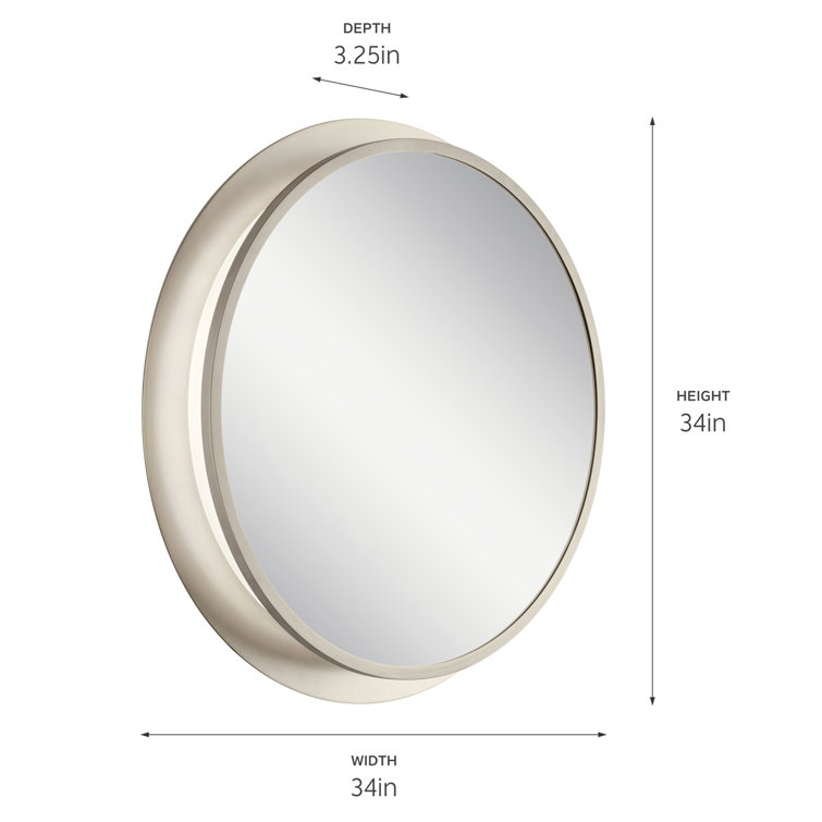 Chennai 34" Satin Nickel Integrated LED Vanity Mirror