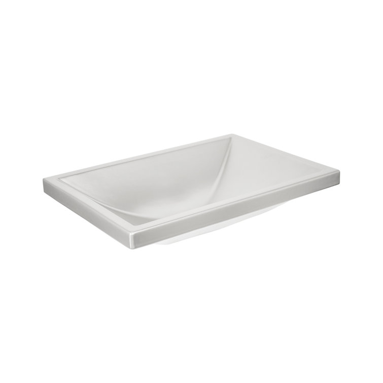 Silver Ceramic Rectangular Bathroom Sink with Metallic Finish
