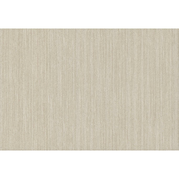 Beige Embossed Chevron Vinyl Wallpaper Roll