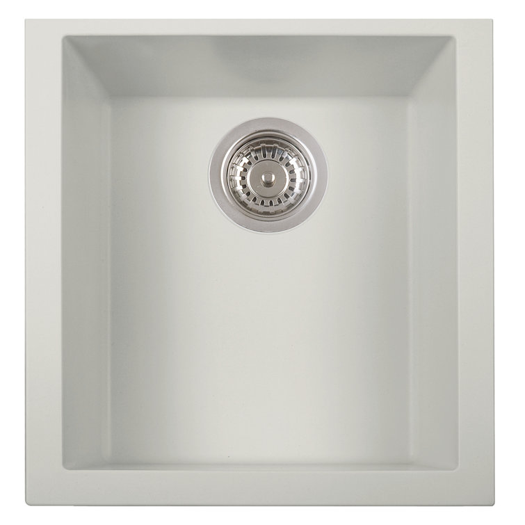 17" White Granite Composite Undermount Kitchen Sink