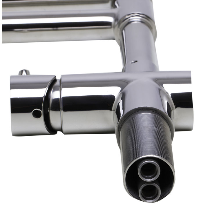 Polished Stainless Steel Retractable Kitchen Faucet with Pull-out Spray