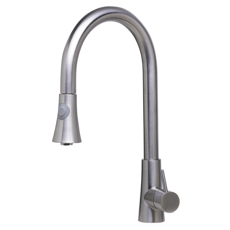 Brushed Stainless Steel Pull Down Kitchen Faucet with Spray