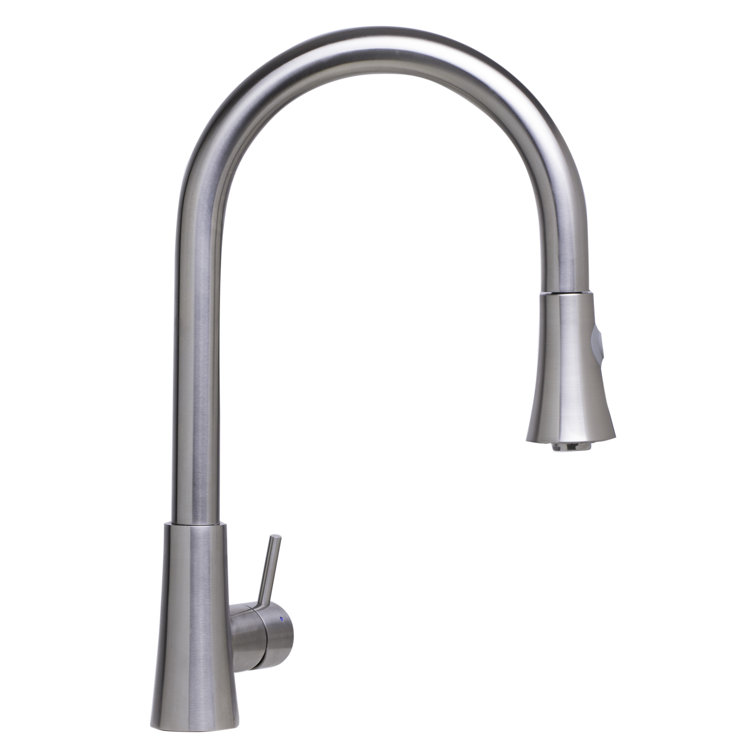 Brushed Stainless Steel Pull Down Kitchen Faucet with Spray