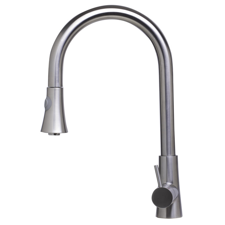 Brushed Stainless Steel Pull Down Kitchen Faucet with Spray