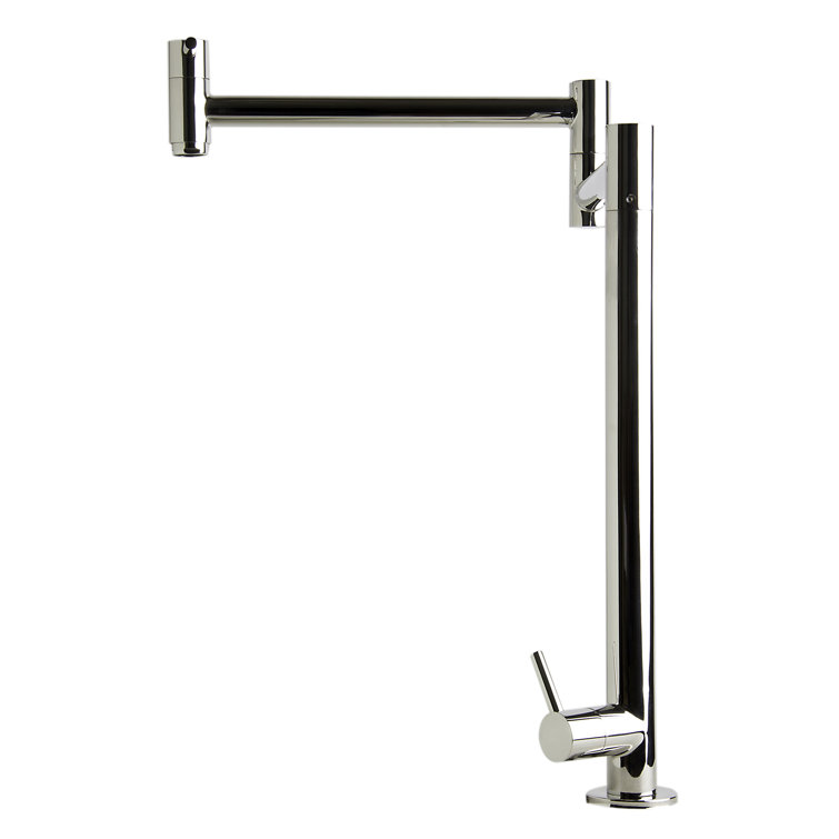 Polished Stainless Steel Retractable Pot Filler Faucet