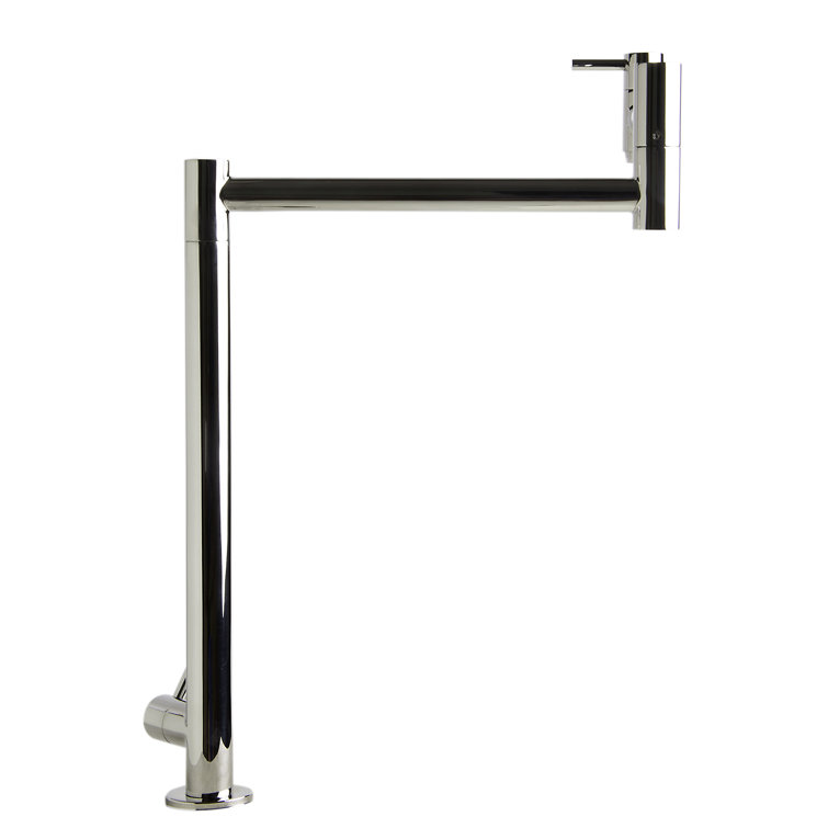 Polished Stainless Steel Retractable Pot Filler Faucet