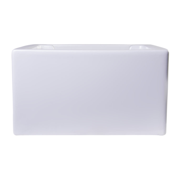 36'' White Fireclay Double Bowl Farmhouse Kitchen Sink