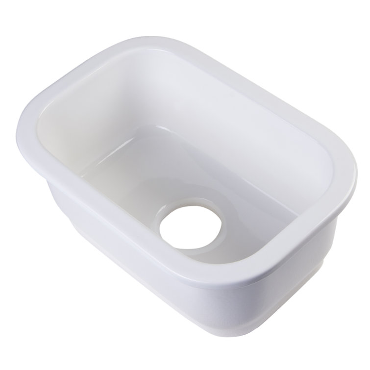 White Fireclay Undermount Single Bowl Kitchen Sink