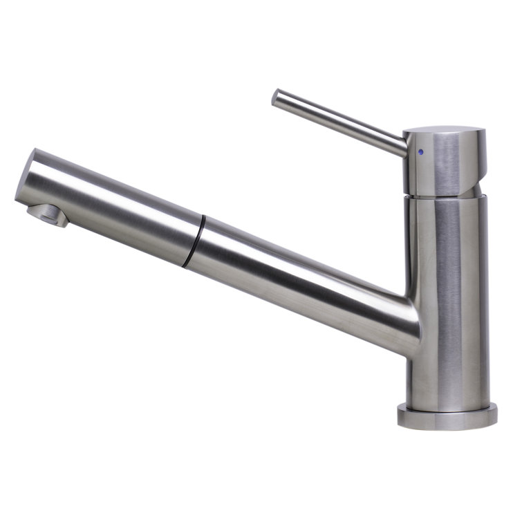 Brushed Stainless Steel Pull-Out Spray Kitchen Faucet