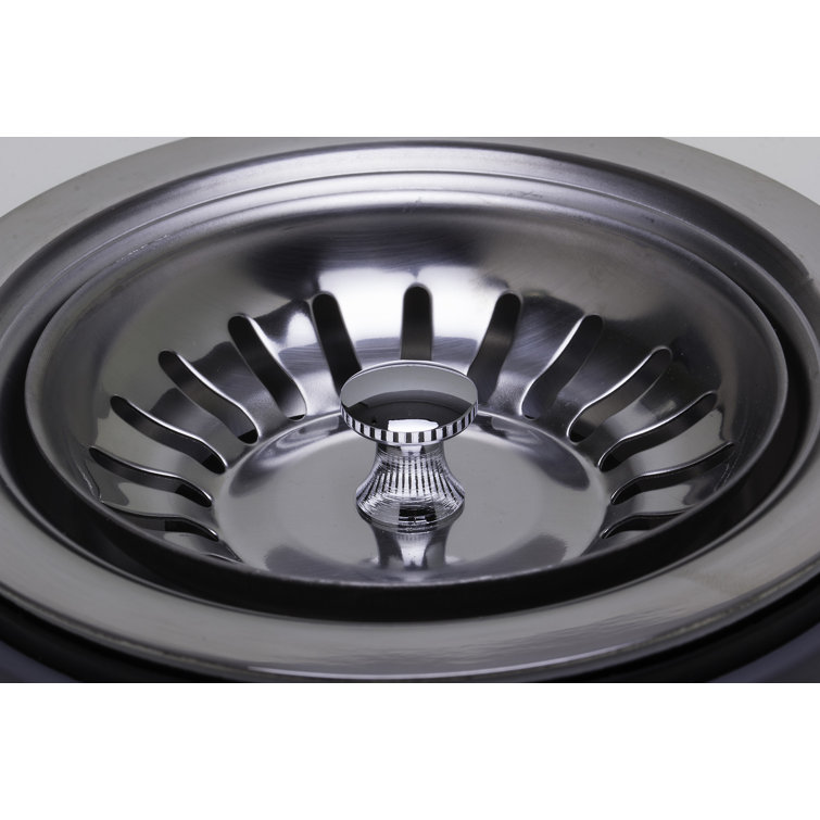 Polished Stainless Steel 3.5'' Basket Strainer Drain