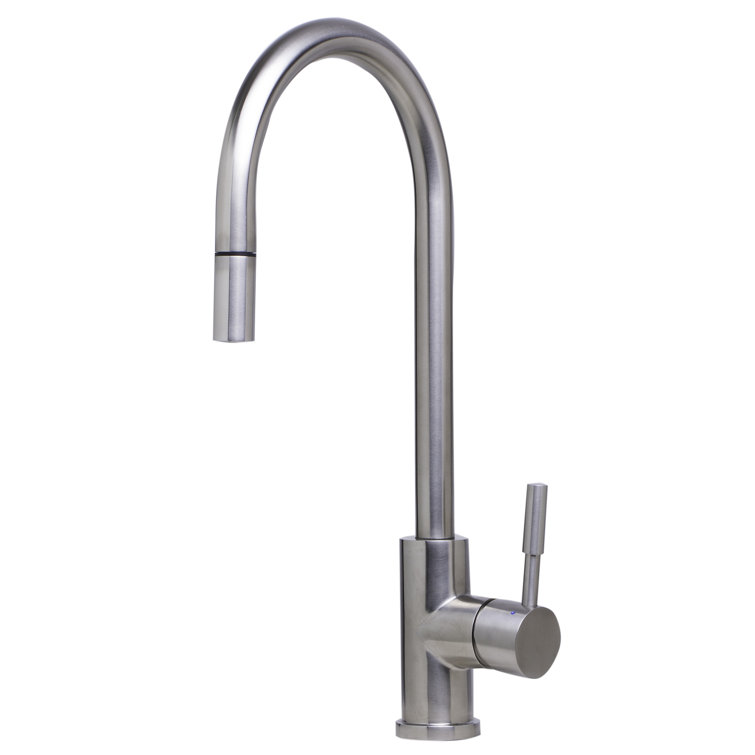 Brushed Stainless Steel Pull Down Kitchen Faucet with Spray