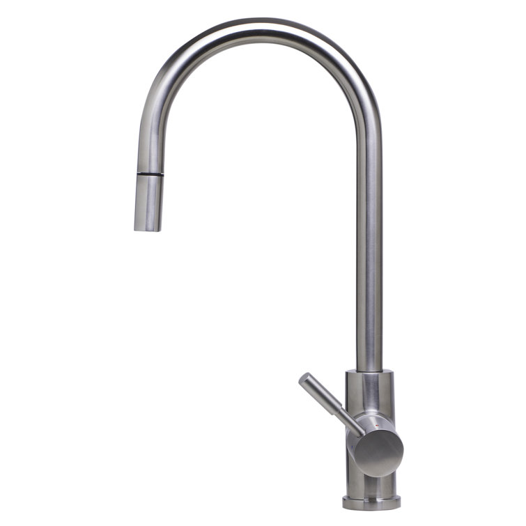 Brushed Stainless Steel Pull Down Kitchen Faucet with Spray
