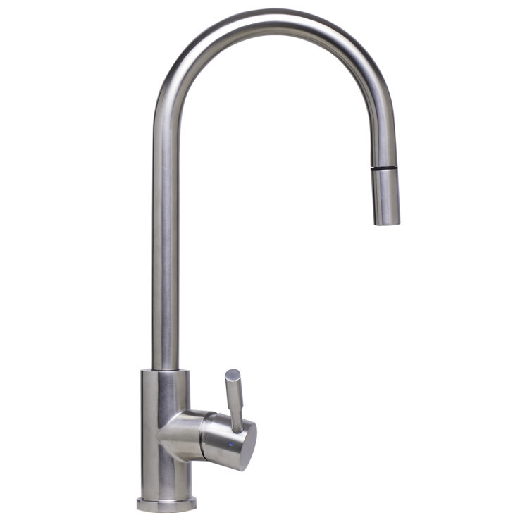 Brushed Stainless Steel Pull Down Kitchen Faucet with Spray