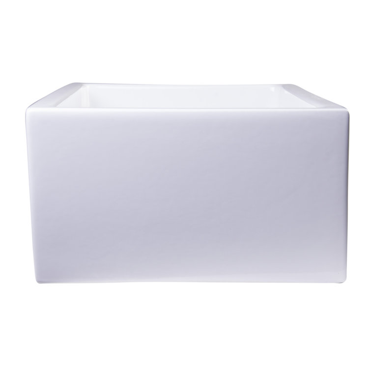 30'' White Fireclay Farmhouse Apron Kitchen Sink