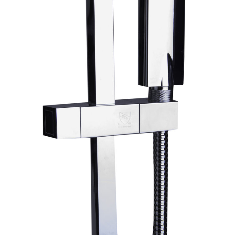 Polished Chrome Adjustable Height Handheld Shower Head Set
