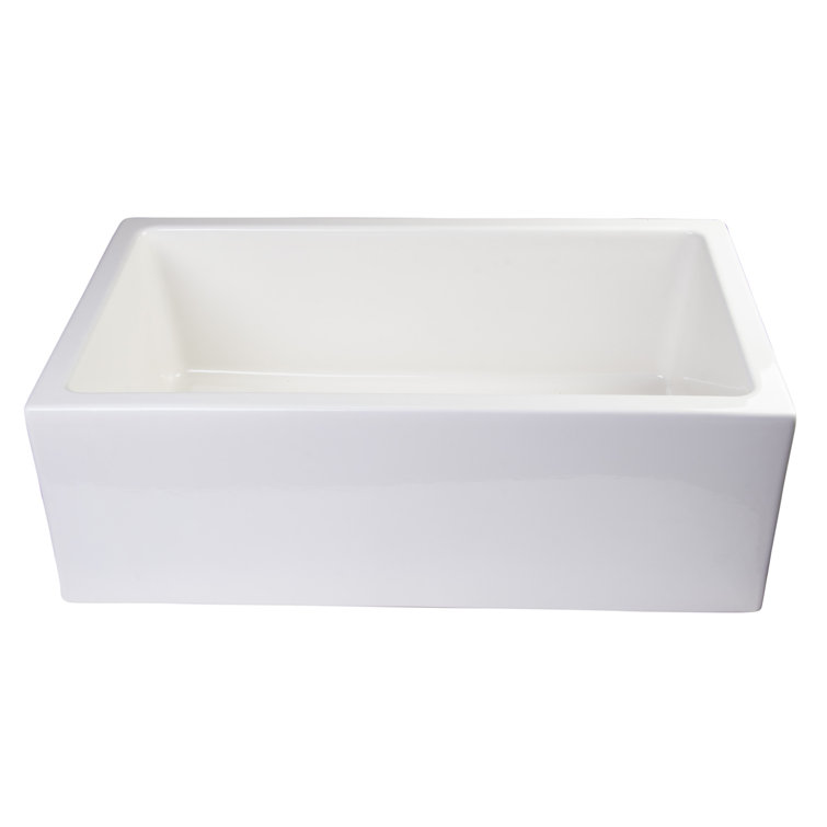 30" Biscuit Fireclay Farmhouse Single Bowl Kitchen Sink
