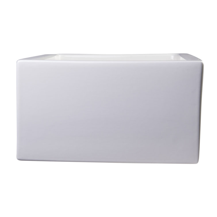30" Biscuit Fireclay Farmhouse Single Bowl Kitchen Sink