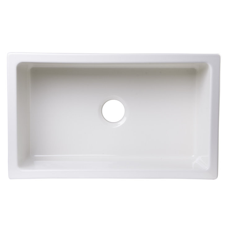 30" Biscuit Fireclay Farmhouse Single Bowl Kitchen Sink