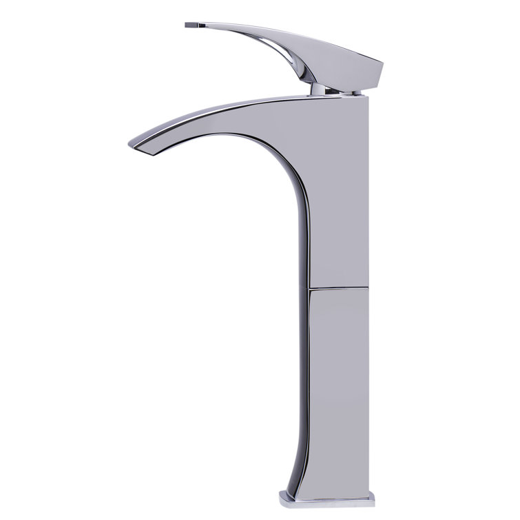 Tall Polished Chrome Single Lever Vessel Sink Faucet