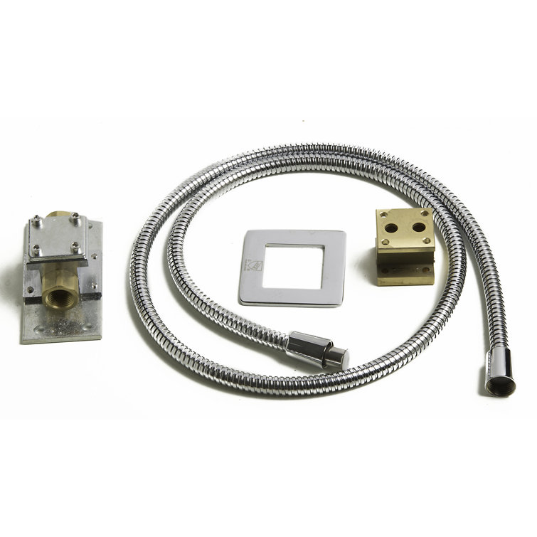 Polished Chrome Freestanding Tub Filler with Handheld Shower