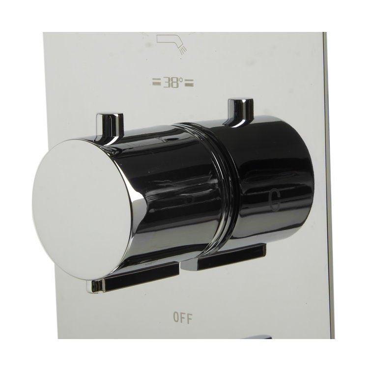 Polished Chrome Wall-Mounted Thermostatic Shower Valve Mixer